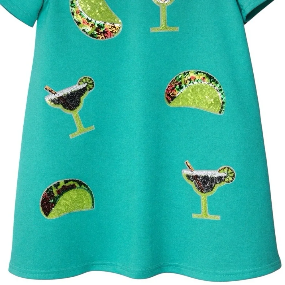 NEW Abby & Evie Taco‎ and Mojito Sequin Dress Travel Resort Vacation Event 6
